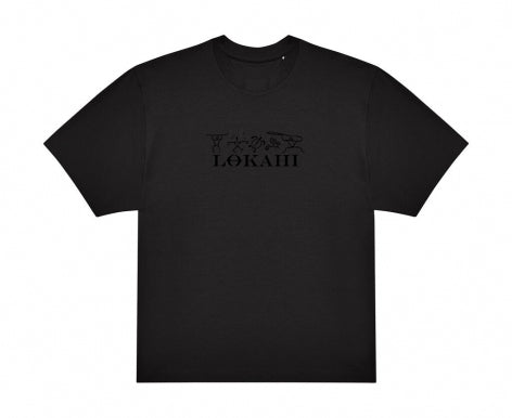 T-shirt Lokahi, Oversize, petroglifico hawaiano